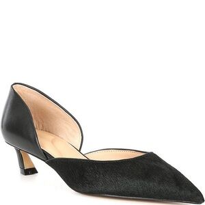 NWT Gianni Bini GwenTwo Haircalf Kitten Heel D'Orsay Pumps Sz 7